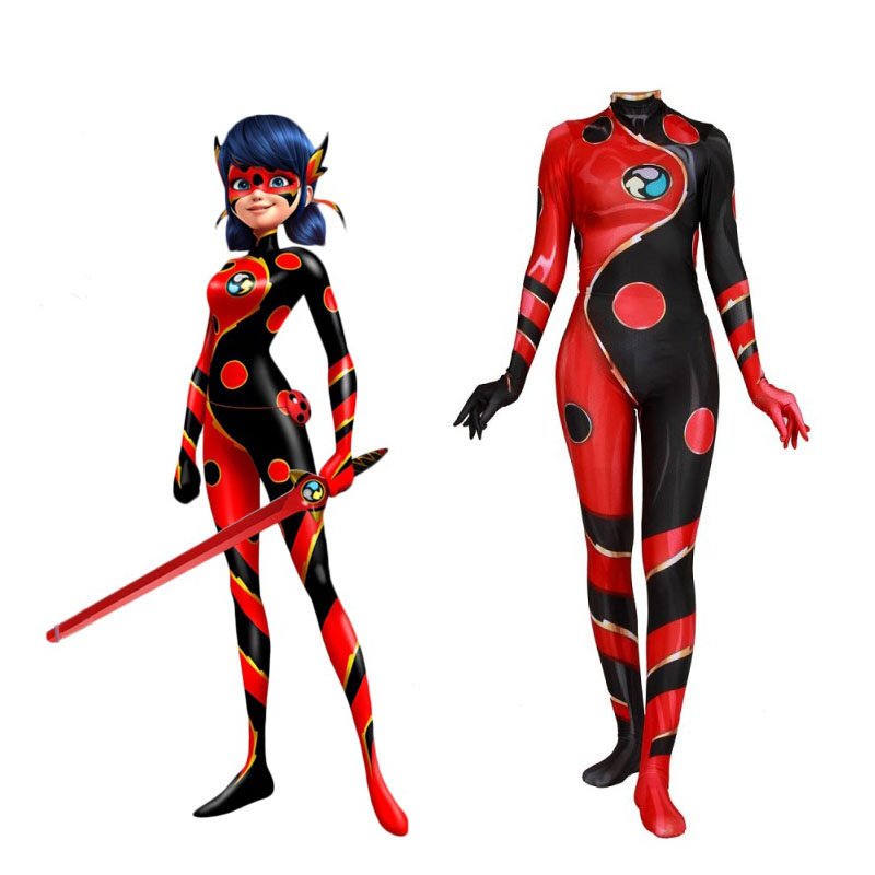 halloween 3D style Lady Bug Dragon Bug cosplay bodysuit costume.