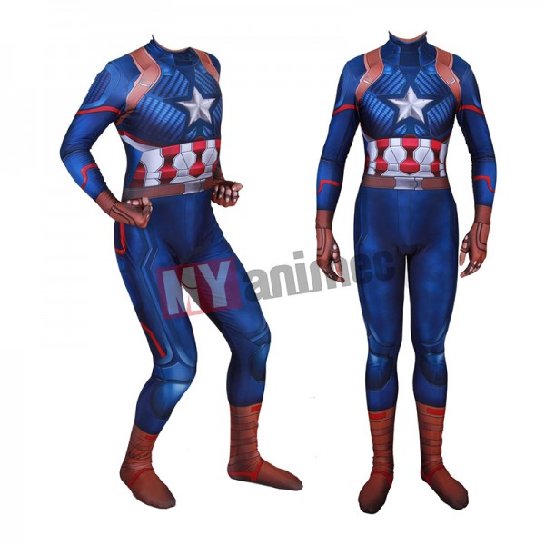 The Avengers Captain America Steve Rogers Costume 