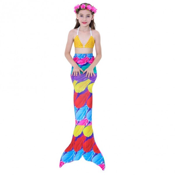 Children's Bikini Girls Mermaid Swimsuit Three Pieces