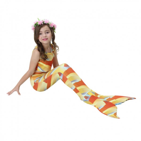 Three-piece Girls Swimsuits Mermaid for Swimming  Costume Bikini Set 