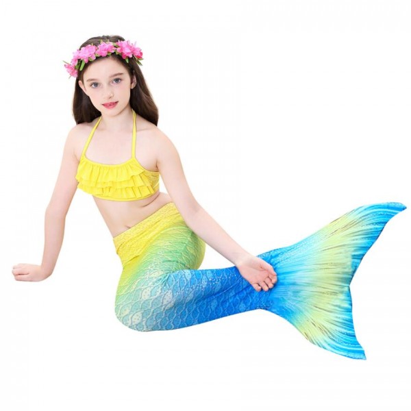 Kids clothing children's mermaid swimsuit girls bikini swimwear mermaid tail
