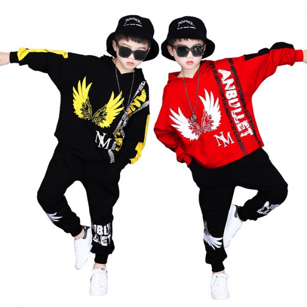 2020 Boys Spring Children's Wear Long Sleeve Loose Casual Wear Two-Piece Hooded  Pullover Hoodies