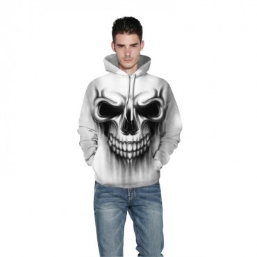3D printing skull sweatshirt hoodies for men
