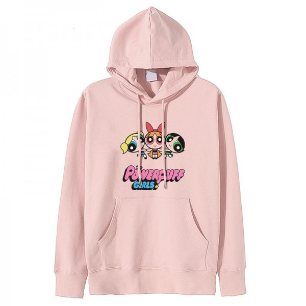 pink powerpuff girl hoodie 3D printing animec sweatshirt