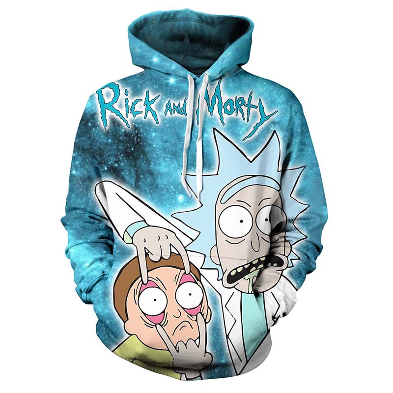 Adult Novelty 3D Printed Rick /& Morty Cartoon Casual Sweatshirts Hoodies Pullover