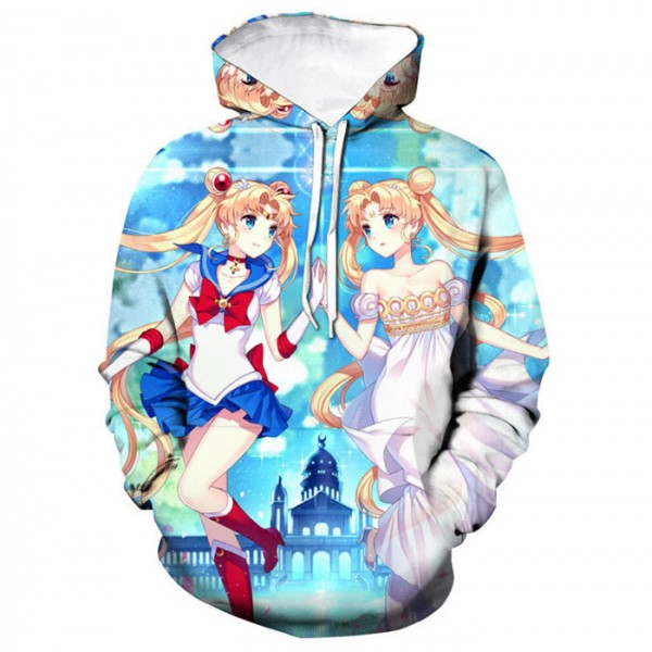 adult anime sweatshirt sailor moon pullover hoodie for women