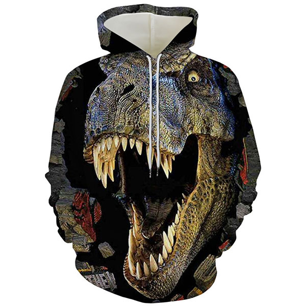 dinosaur hoodie mens adult 3d t rex sweatshirt