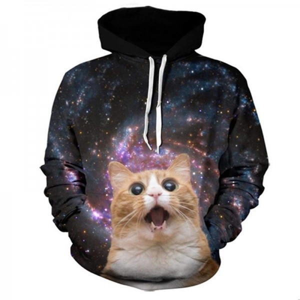 3D style adult pullover sweatshirt anime cat hoodies