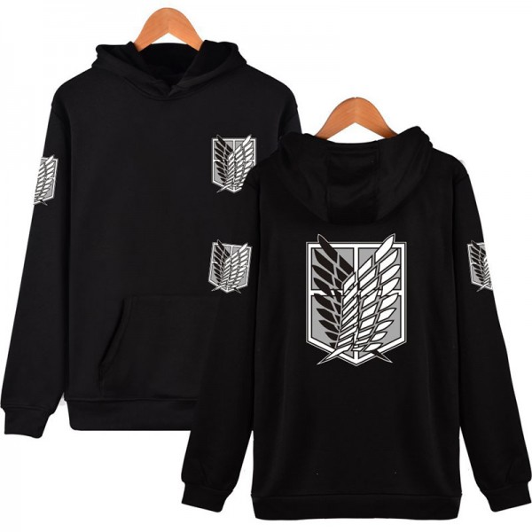anime 3d printing attack on titan pullover hoodie