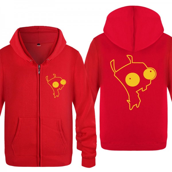 anime invader zim sweatshirt adult red gir hoodie