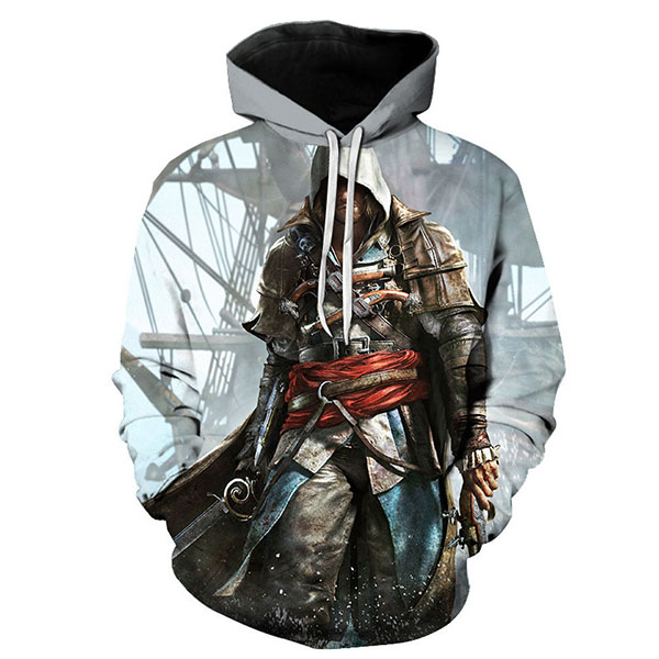 3d style adult pullover sweatshirt assassin's creed hoodie for mens