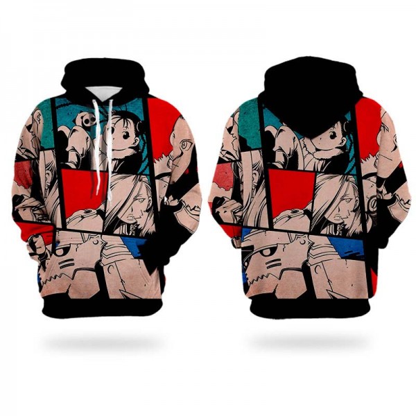 adult and kids 3D pullover sweatshirt fullmetal alchemist hoodie