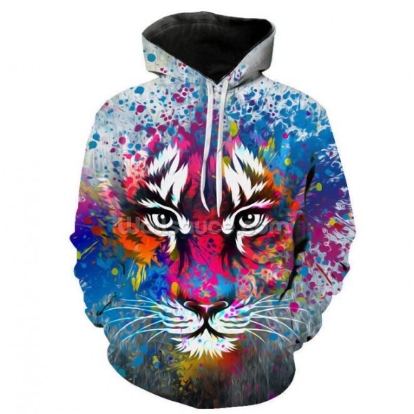 Adult and kids tiger sweatshirt 3D style hoodie for men and boy
