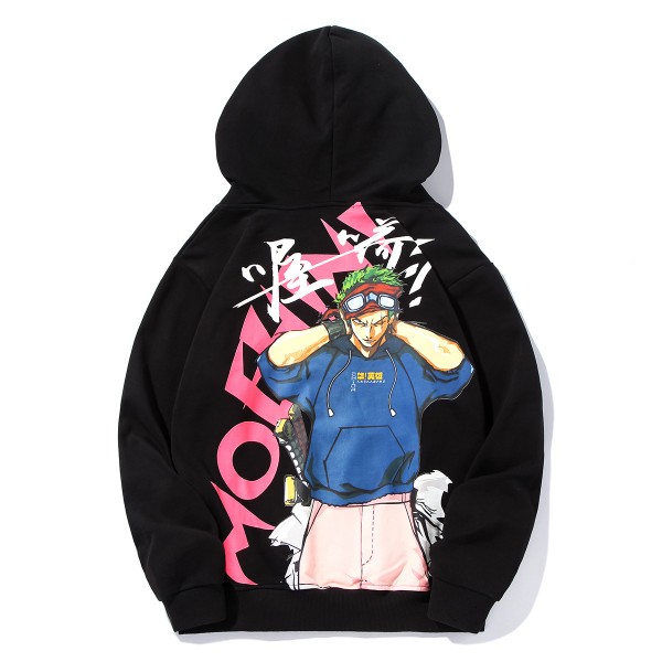  adult unisex one piece zoro black hoodie sweatshirt sweater 3D style