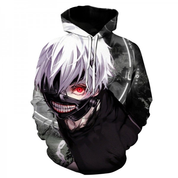 2020 new hot anime Tokyo Ghoul Funny printing style Ken Kaneki adult Unisex hoodie sweater sweatshirt