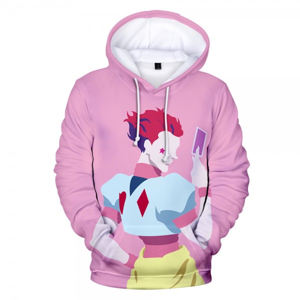 new hot hunter x hunter hoodie Hisoka Unisex adult pink hoodie sweater sweatshirt
