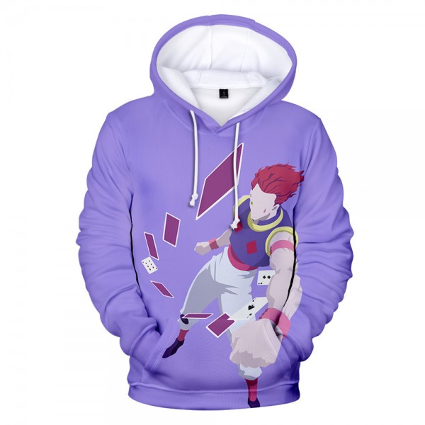 new hot hunter x hunter hoodie Hisoka Unisex adult purple hoodie sweater sweatshirt