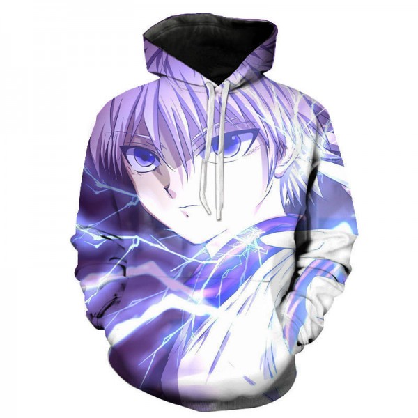  adult unisex hunter x hunter killua hoodie sweatshirt sweater 3D printing style