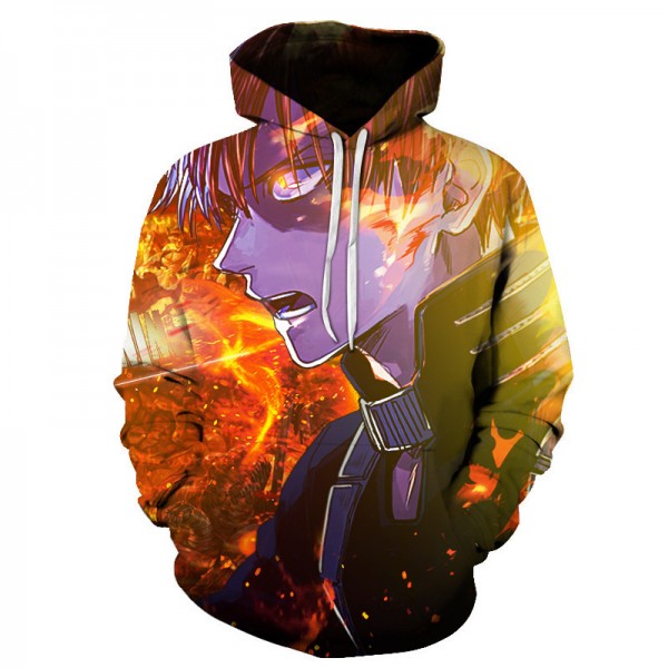 2020 hot new My Hero Academia 3D printing style Unisex adult Todoroki Shoto hoodie sweater sweatshirt