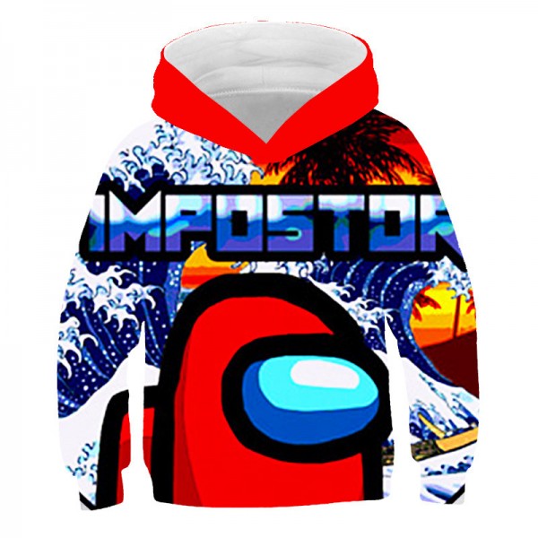 3D Printing style Among us kids child hoodie sweatshirt sweater for girls and boys
