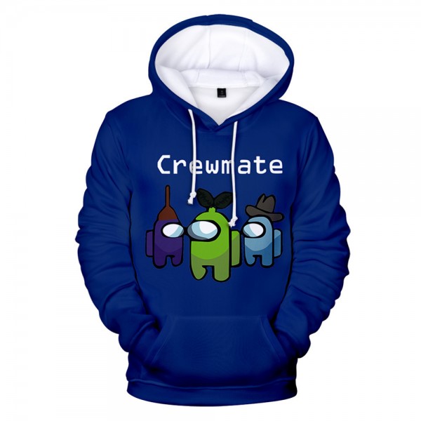 2020 new hot game Among Us printing adult Unisex blue hoodie sweater sweatshirt