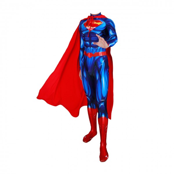 Comics Superman Costume and Cape Halloween Cosplay Superhero Tights