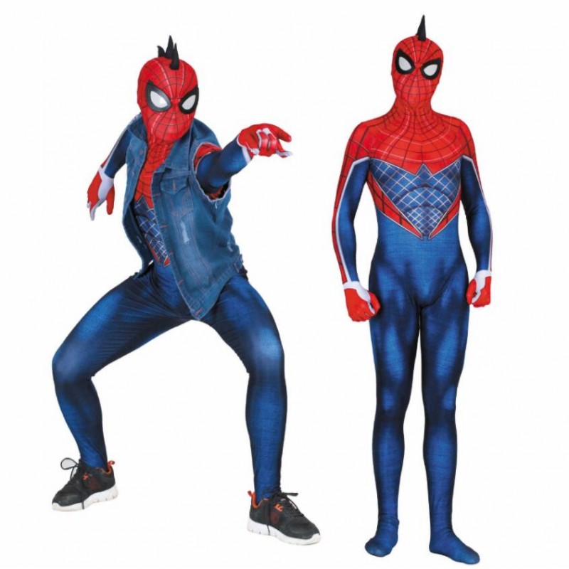 High-quality Spider man PS4 Game Spiderman Jumpsuit Cosplay Costume Halloween