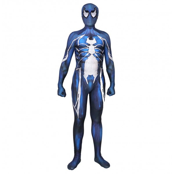 halloween super hero zentai Unisex Lycra Spandex comic blue venom spiderman men's Cosplay Costume Adult Kids 3D Style