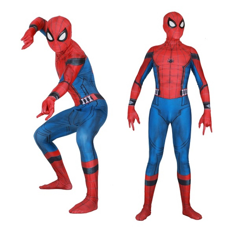 Details about   Spiderman Homecoming Costume Kid and Adult Halloween Cosplay Superhero Suit New 