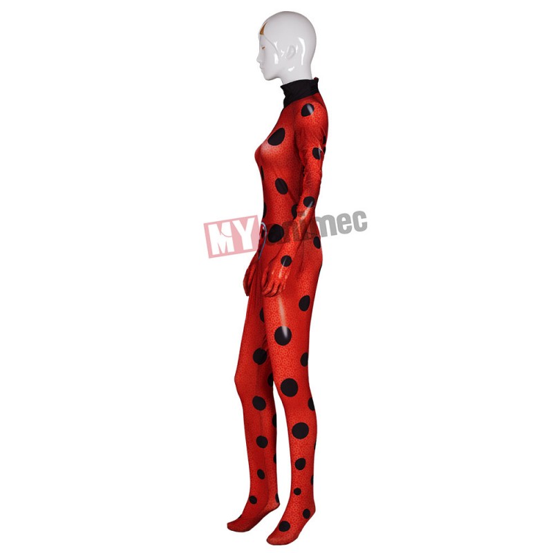 Kids Cosplay Costume Miraculous Girls Ladybug Jumpsuit Outfits Tight Fancy Dress 
