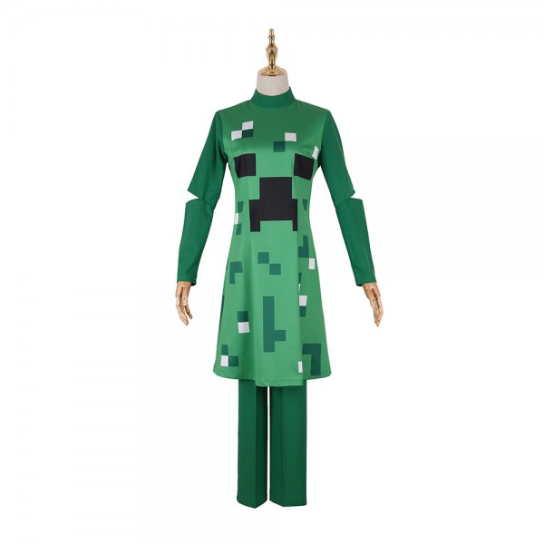  Minecraft Costume Creeper Disguise Girls' two-piece suit