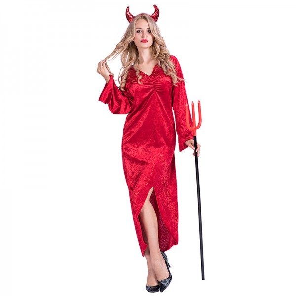 Womens Role Play Halloween Outfit Devil Costume
