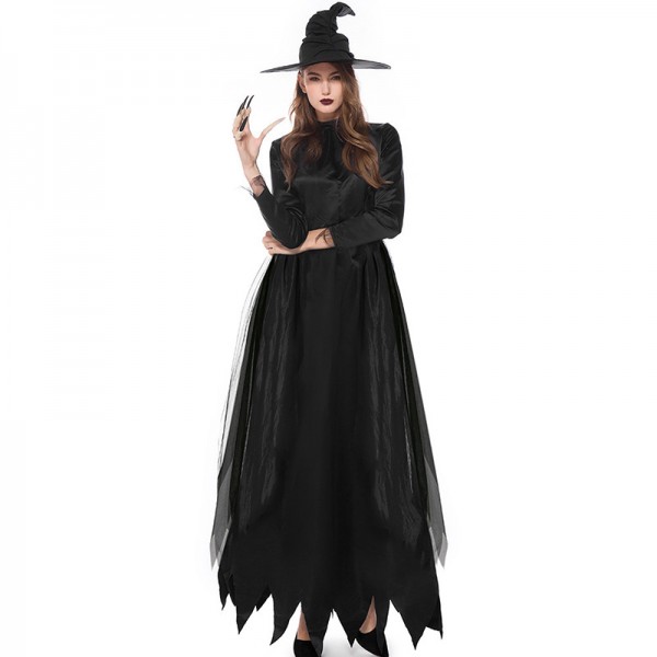 Adult Magic Black Magician Witch Costume