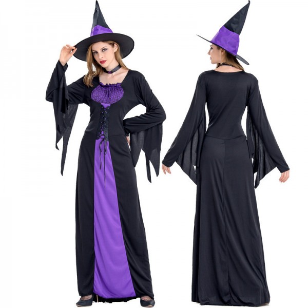 Adult Magic Magician Witch Role Play Black Costume