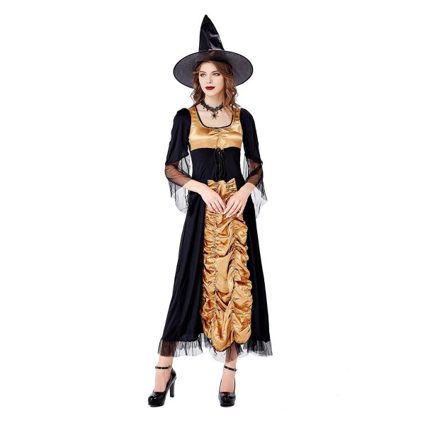 Adult Magic Witch Magician Costume Black Outfit