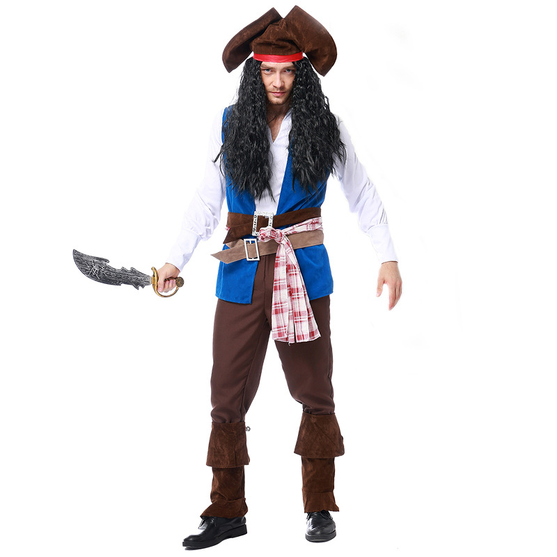 Mens Pirate Costume Halloween Adult Outfit