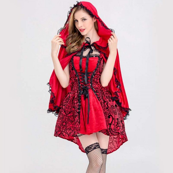 Little Red Riding Hood Womens Short Cape Costumes
