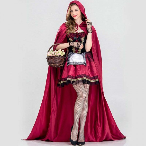 Womens Little Red Riding Hood Halloween Dress Costumes
