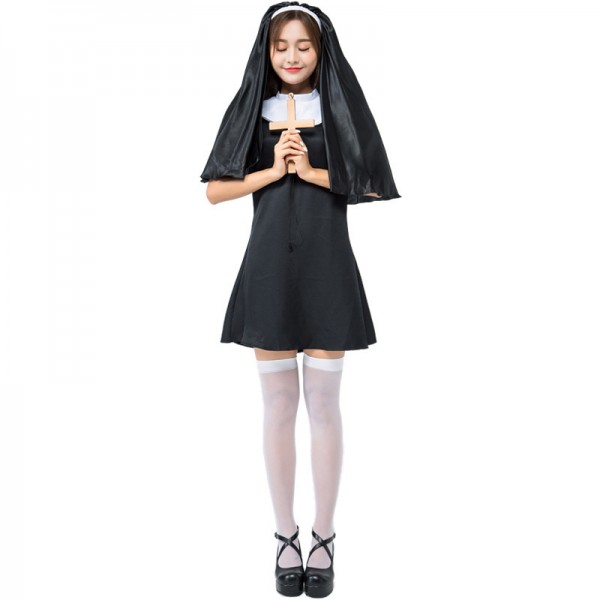 The Nun Halloween Role Play Black Costume