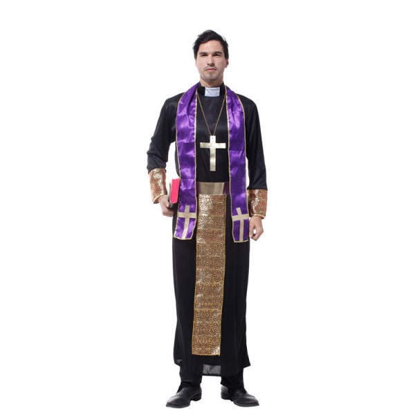 Adult Priest Black Costumes