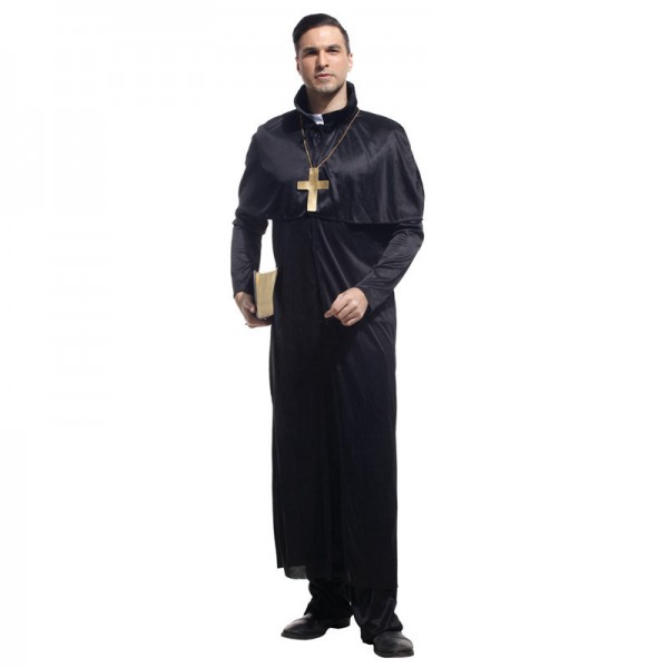 Plus Size Priest Costume Role Play Outfit