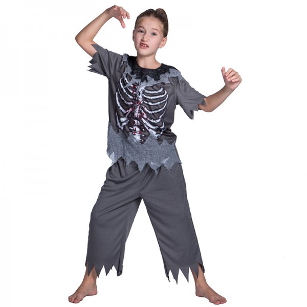 Halloween Girls Skeleton Costume 