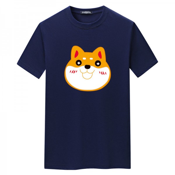 Pure Color Cartoon Print Dog T Shirts