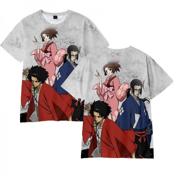 Unisex Anime Tops 3D Style Samurai Champloo Shirt