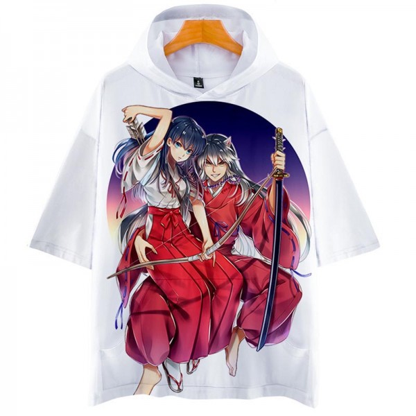 3D Anime Unisex Tops Inuyasha Shirt With Hooded