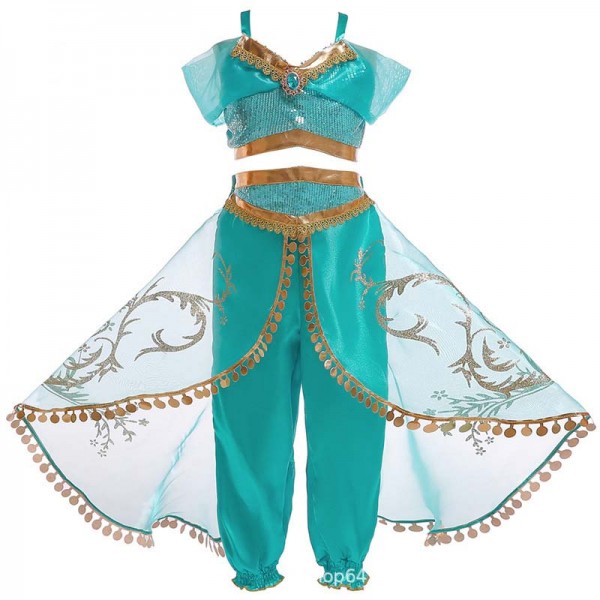 Girls Aladdin Costume Halloween Princess Outfit