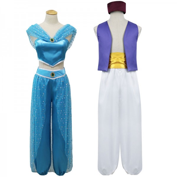 Adult Halloweem Aladdin Outfit Couple Costume