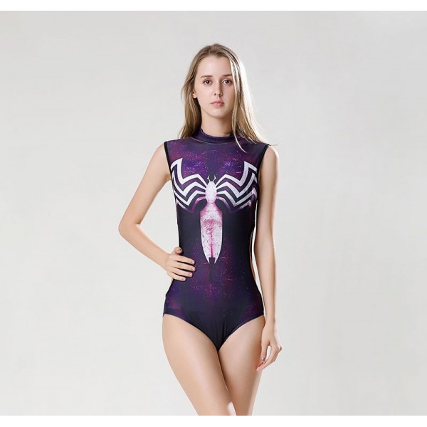 Purple Venom Spiderman Swimsuit Fashion Bathing Suits For Women