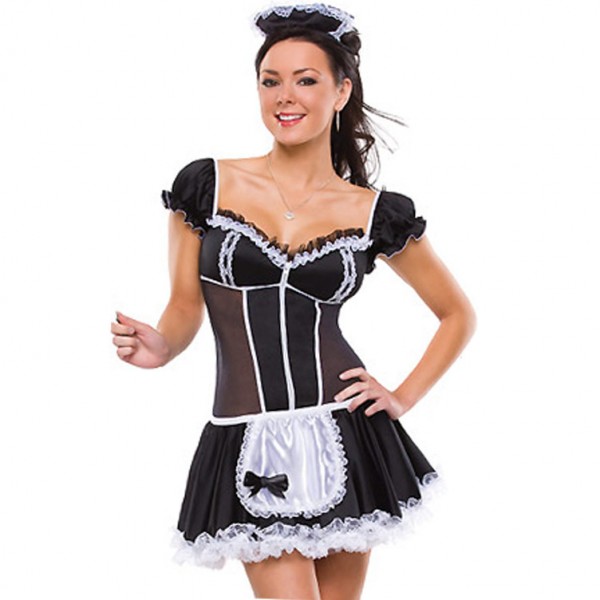 Adult Naughty French Maid Costume For Women