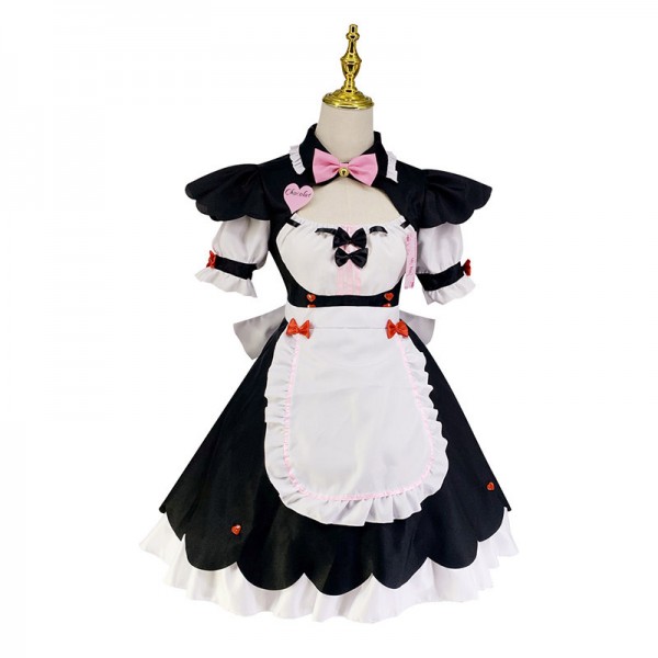 Anime Nekopara Cosplay Chocola Dress Maid Costume